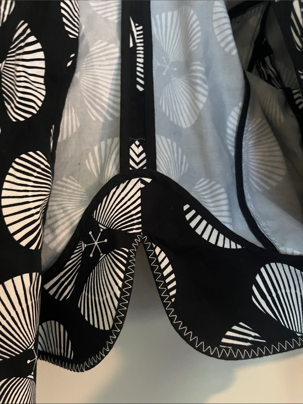 Ruby Rd. Black Jacket with White Circular Print - Picture 4 of 5